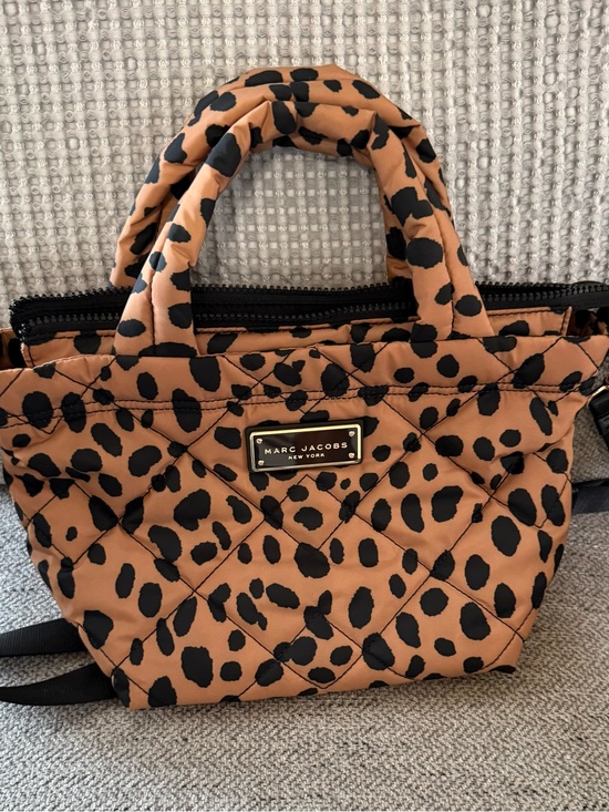 Marc Jacobs Handbags - Marc Jacobs Mini Cheetah Print Quilted Nylon Tote Bag